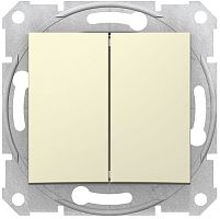 Выключатель без рамки Schneider Electric Sedna 2-кл. бежевый картинка